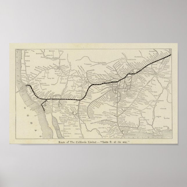 Póster Ruta de California Limited (Frente)