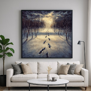 Póster Ruta de la huella de nieve