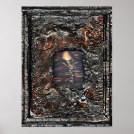 Póster Ruta de la oferta de vida quemada