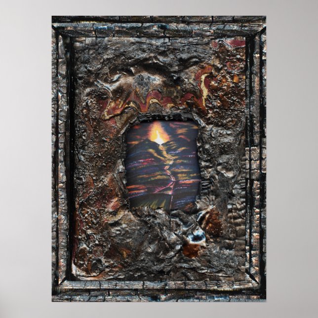 Póster Ruta de la oferta de vida quemada (Frente)