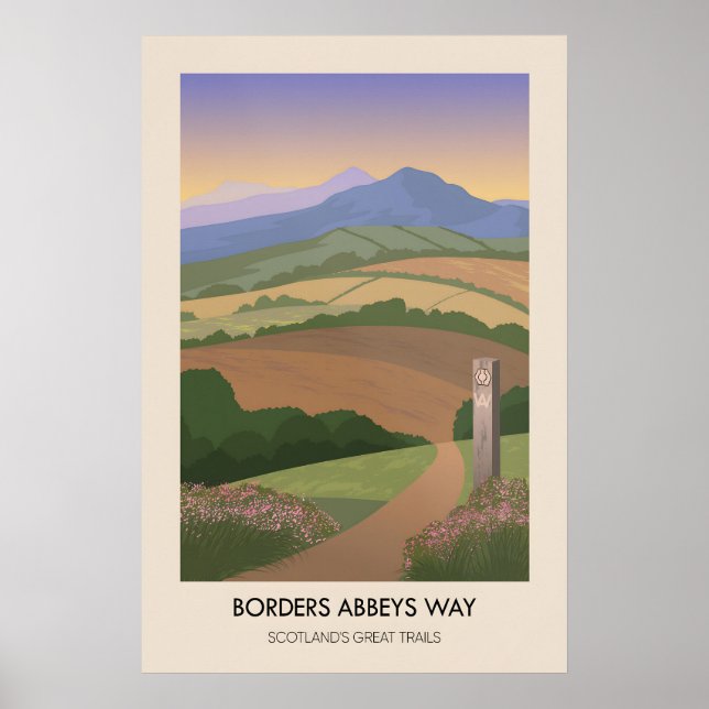 Póster Ruta de las Abadías Fronterizas Cartel de Grandes  (Frente)