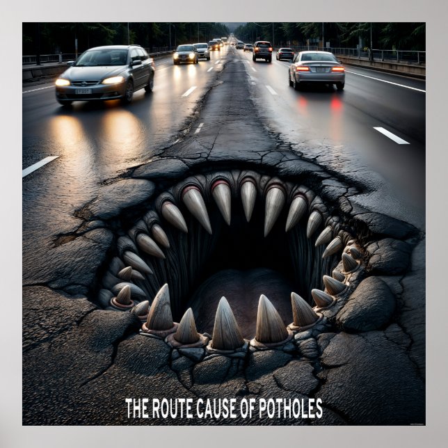 Póster Ruta de los baches (Frente)