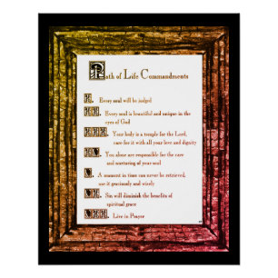 Póster Ruta de los mandamientos de vida