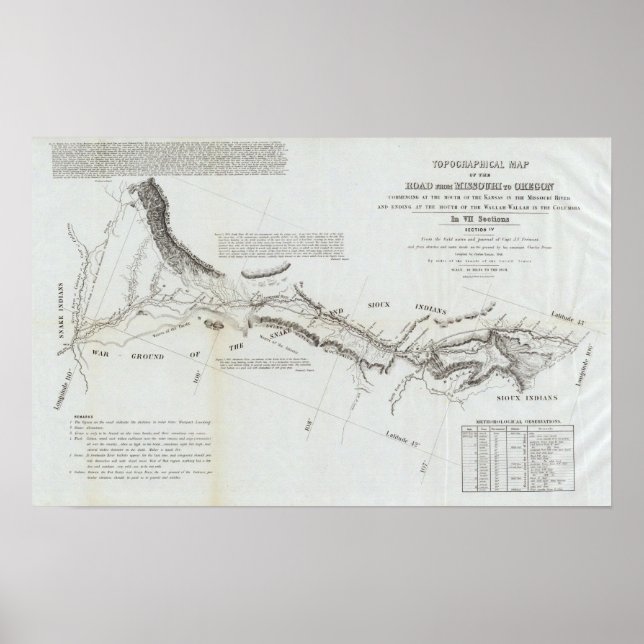 Póster Ruta de Misuri a Oregón 2 (Frente)