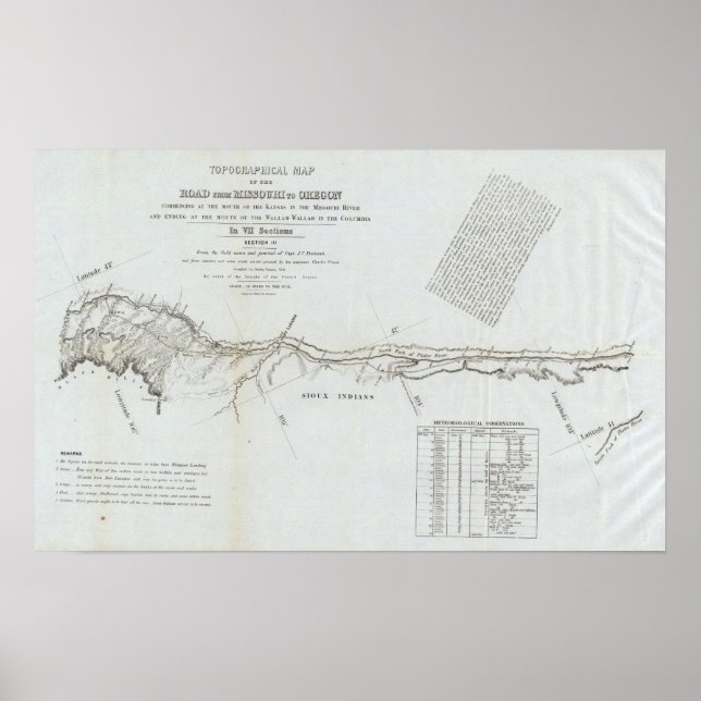 Póster Ruta de Misuri a Oregón 5 (Frente)