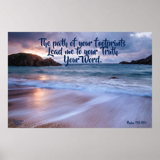 Póster Ruta de su Poster de Footprints Ocean Matte (Frente)