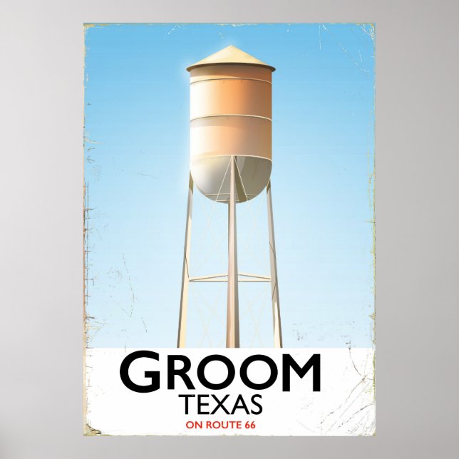 Póster Ruta de Texas 66 Americana de Groom (Frente)