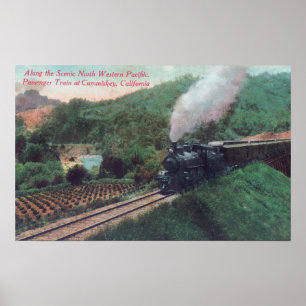 Póster Ruta de tren del noroeste del Pacífico