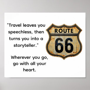 Póster Ruta de viaje 66