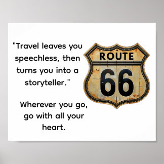 Póster Ruta de viaje 66