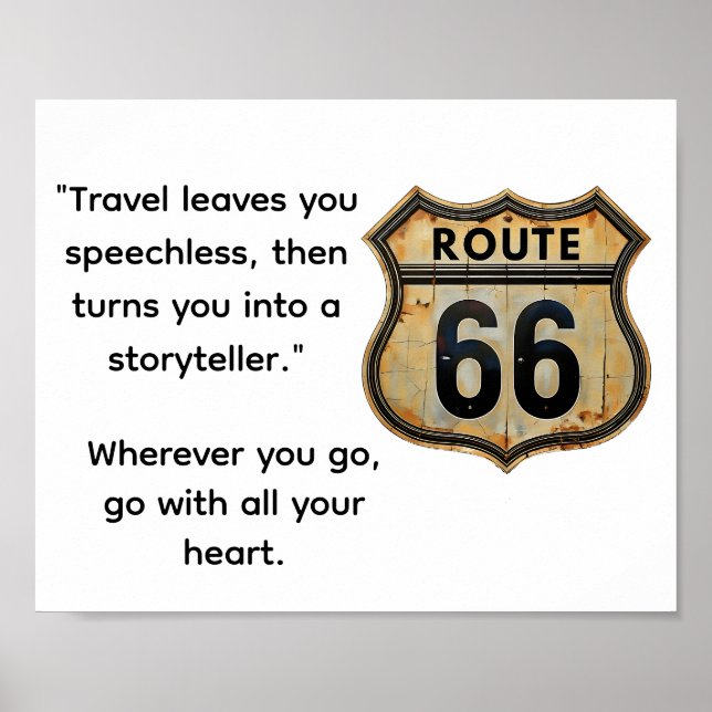 Póster Ruta de viaje 66 (Frente)