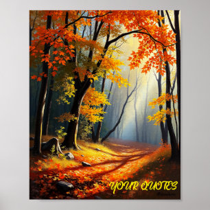 Póster Ruta del Bosque del Otoño Dorado