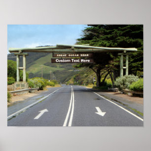 Póster Ruta del Gran Océano Personalizable de Australia