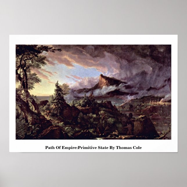 Póster Ruta Del Imperio: Estado Primitivo De Thomas Cole (Frente)