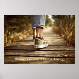 Póster Ruta del poster de menor resistencia