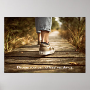 Póster Ruta del poster de menor resistencia