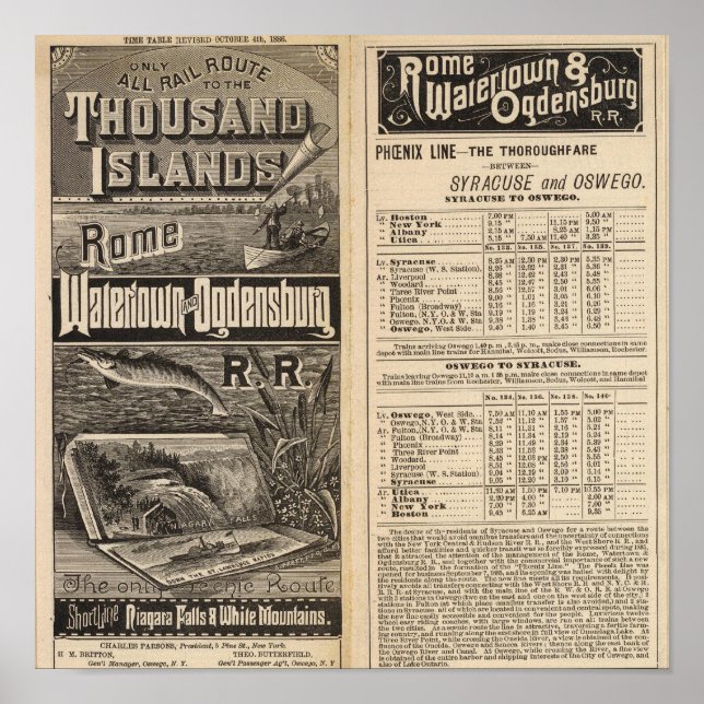 Póster Ruta del tren a las Mil Islas (Frente)
