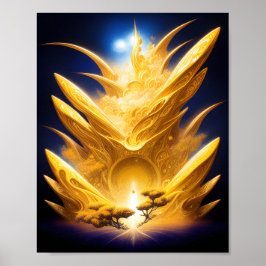 Póster Ruta entre el Poster de árboles