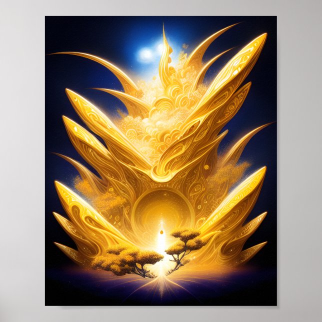 Póster Ruta entre el Poster de árboles (Frente)