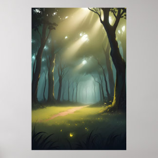 Póster ruta forestal hermosa