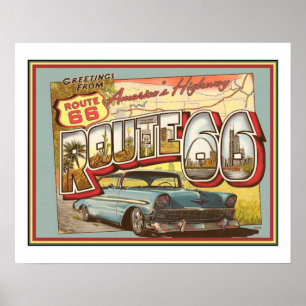 Póster Ruta nostálgica 66