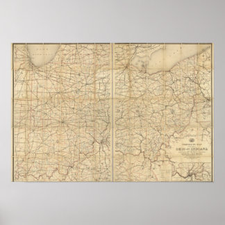 Póster Ruta Postal de Ohio