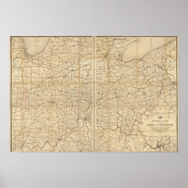 Póster Ruta Postal de Ohio (Frente)