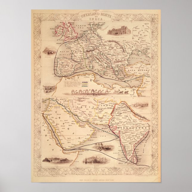 Póster Ruta terrestre a la India (Frente)