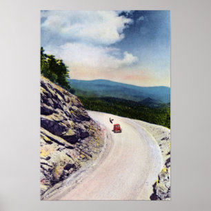 Póster Ruta verde azul de Asheville Carolina del Norte