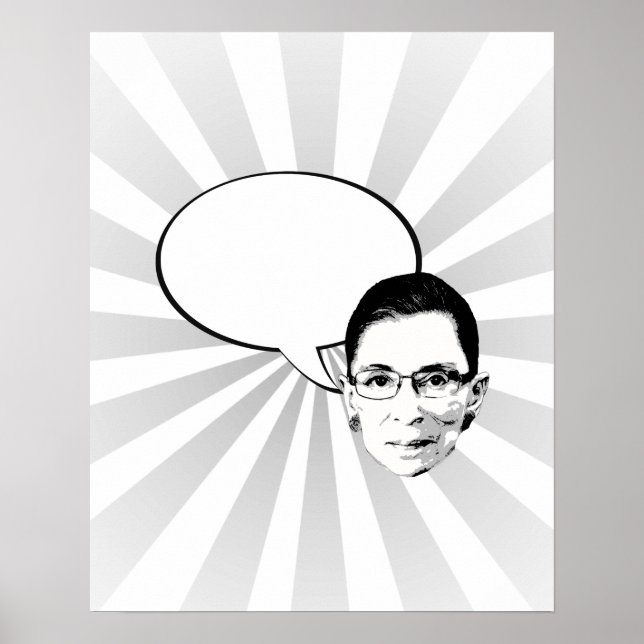 Póster Ruth Bader Ginsburg piensa en la burbuja (Frente)