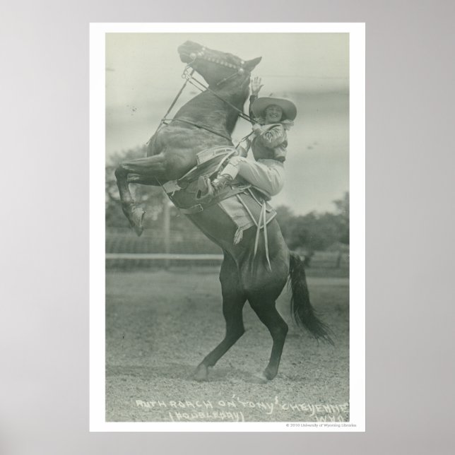 Póster Ruth Roach sobre Tony, Cheyenne, Wyoming. (Frente)