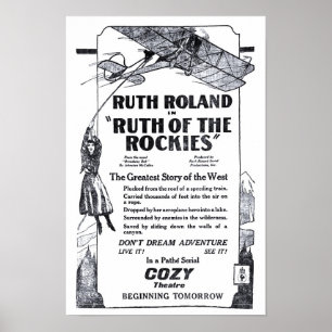 Póster Ruth Roland, poster de películas antiguas de 1920