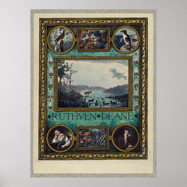 Póster Ruthven Deane, Sra. Frank S. Hatch Bookplate Birds (Frente)