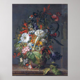 Póster Ruysch - Guisantes, Lirios Peonías, Jacintos Pasió