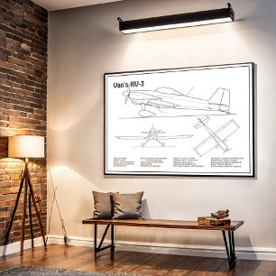 Póster RV-3 de Van - Planes de diseño aéreo BD