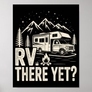 Póster Rv camping campista rv todavía viaje por carretera