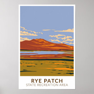 Póster Rye Patch Estado Recreación Área Nevada Vintage
