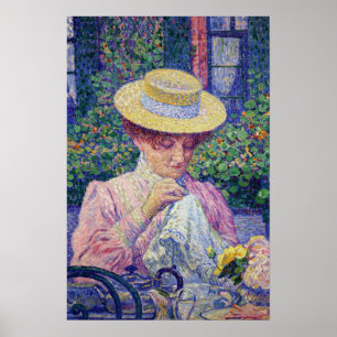 Póster Rysselberghe - En El Jardín 1903