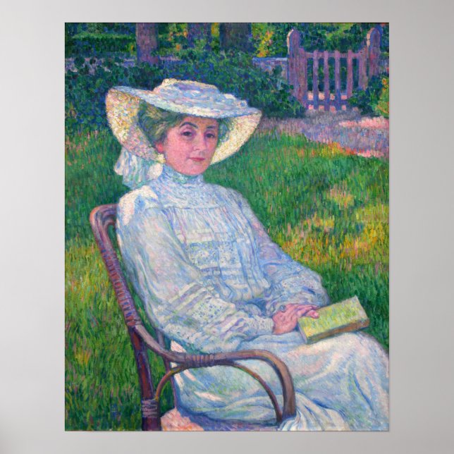 Póster Rysselberghe - La dama de blanco (Frente)