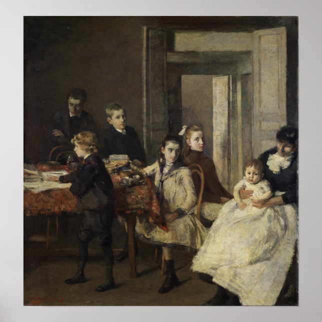 Póster Rysselberghe - Los niños 1885 (Frente)