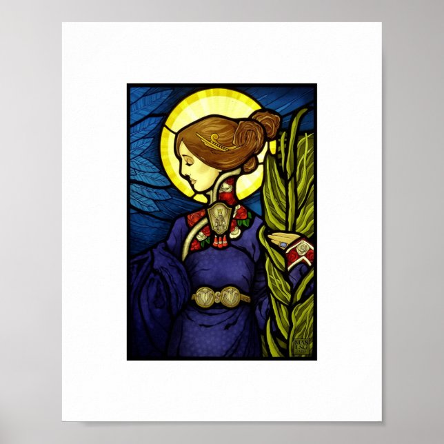 Póster S. Cecilia (Vidrio Manchado) (Frente)