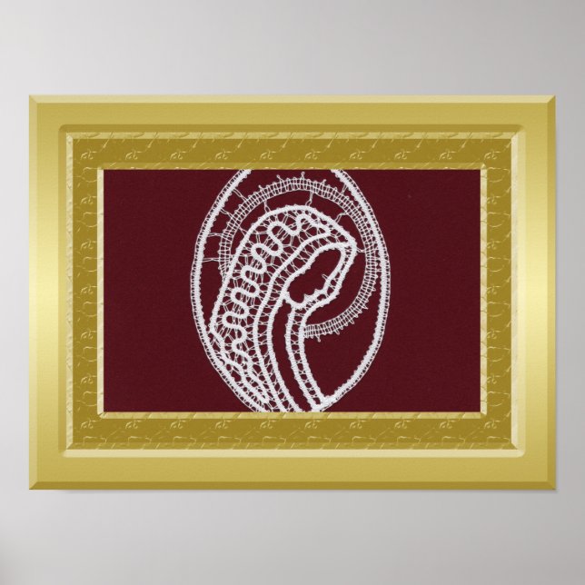 Póster S. Mary Opulent personalizado foto de marco de bor (Frente)