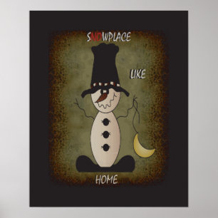 Póster S"no"w Place Like Home Navidad