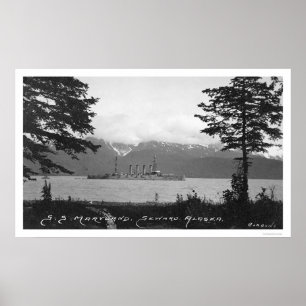 Póster S.S. Maryland cerca de Seward, Alaska 1920