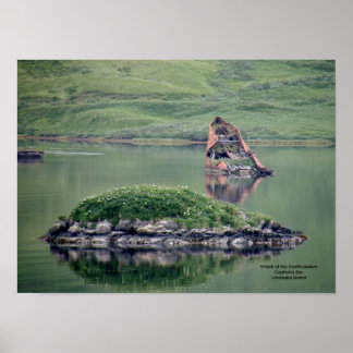 Póster S. S. Northwestern, WWII Sunken Ship