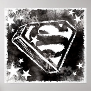 Póster S-Shield con estrellas