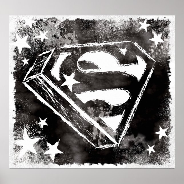 Póster S-Shield con estrellas (Frente)