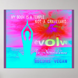 Póster s un templo - cartel