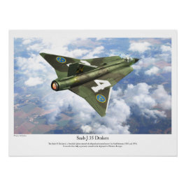 Póster Saab 35 Draken