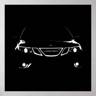Póster Saab 9-3 Aero Print